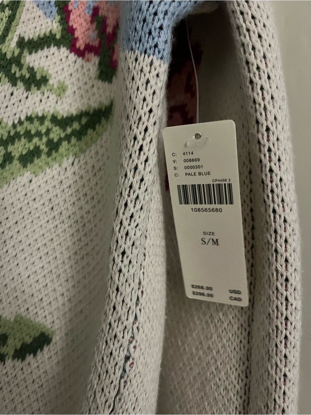 Anthropologie - Oversized Floral V-Neck Cardigan Sweater - Picture 6 of 6